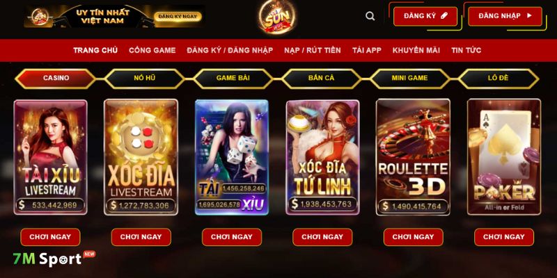 Kho sản cá cược phẩm tại SUNWIN