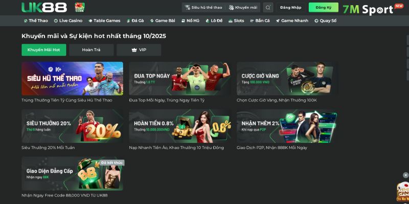 Tổng hợp khuyến mãi cơ bản tại UK88 Tổng hợp khuyến mãi cơ bản tại UK88